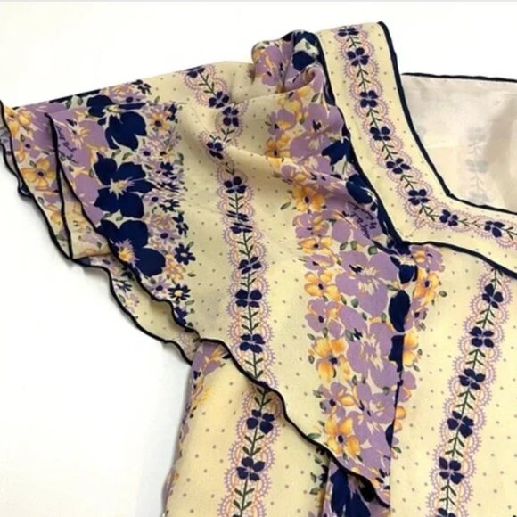 Dolly Girl by Anna Sui Floral Tiered Ruffle Mini Dress - Picture 3 of 10